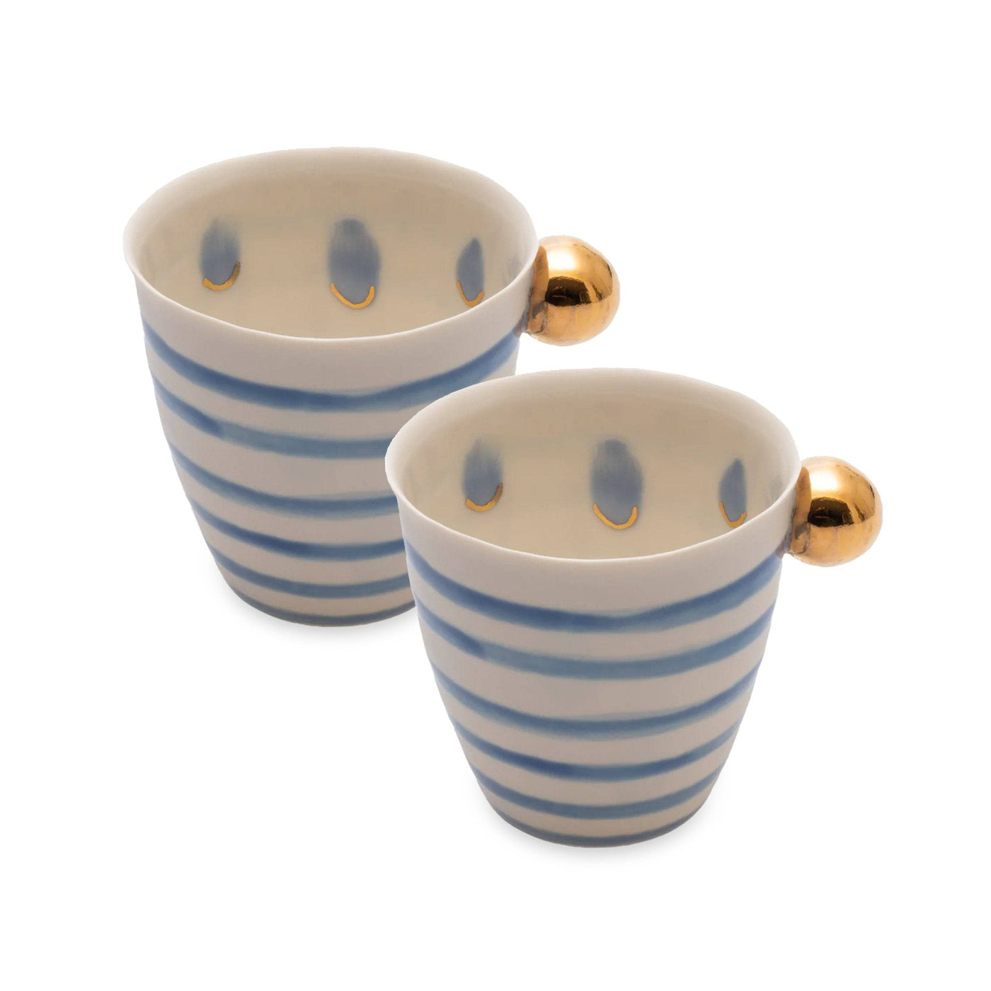 Handmade Set of 2 Hello Sailor Mugs, Blue Cups & Mugs sazy.com