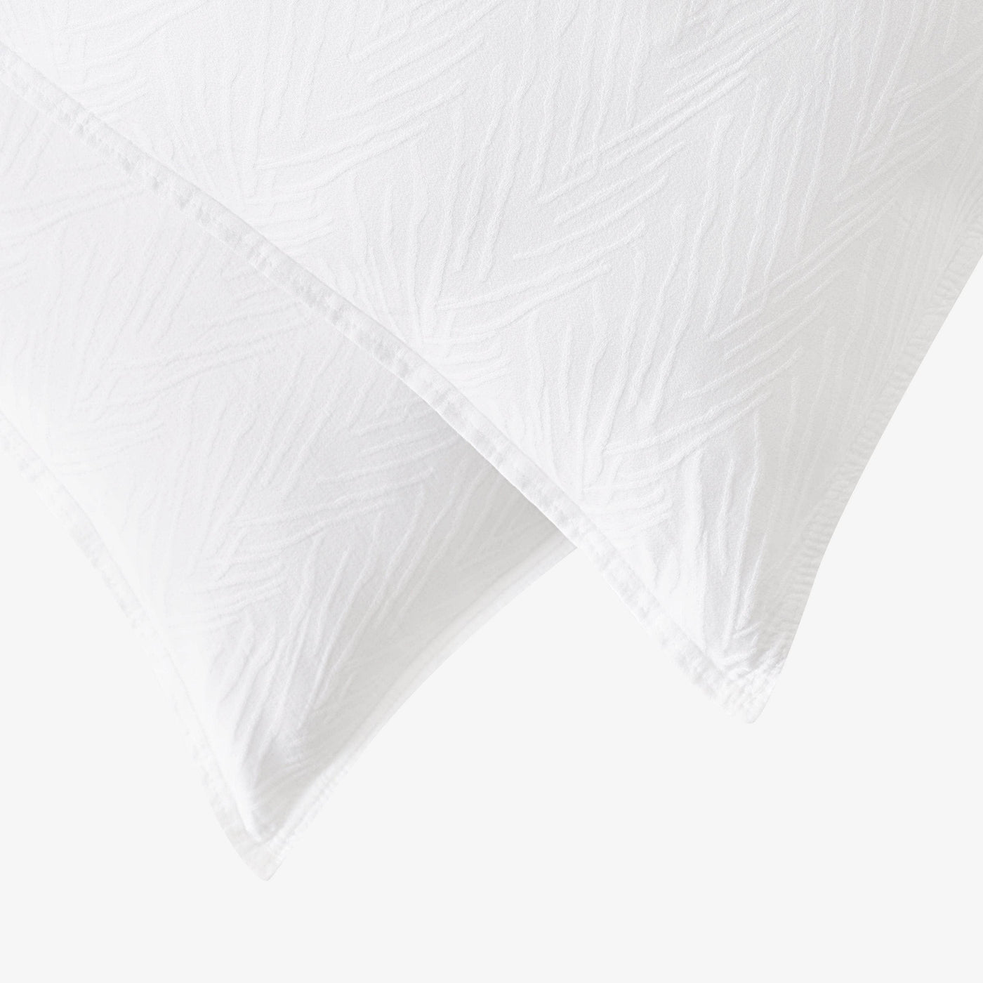 Freddie 100% Turkish Cotton Jacquard 300 TC Duvet Cover Set + Fitted Sheet, White, Double Size 5