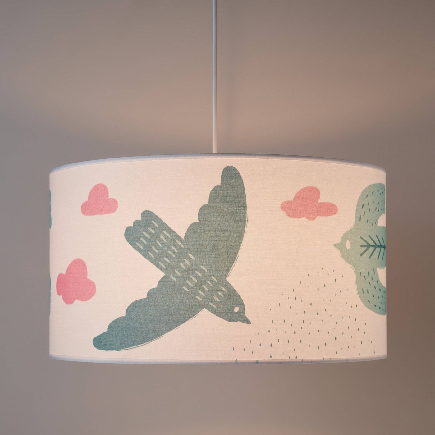 Bird Ceiling Lamp, Green - White, ø40x25 cm 7