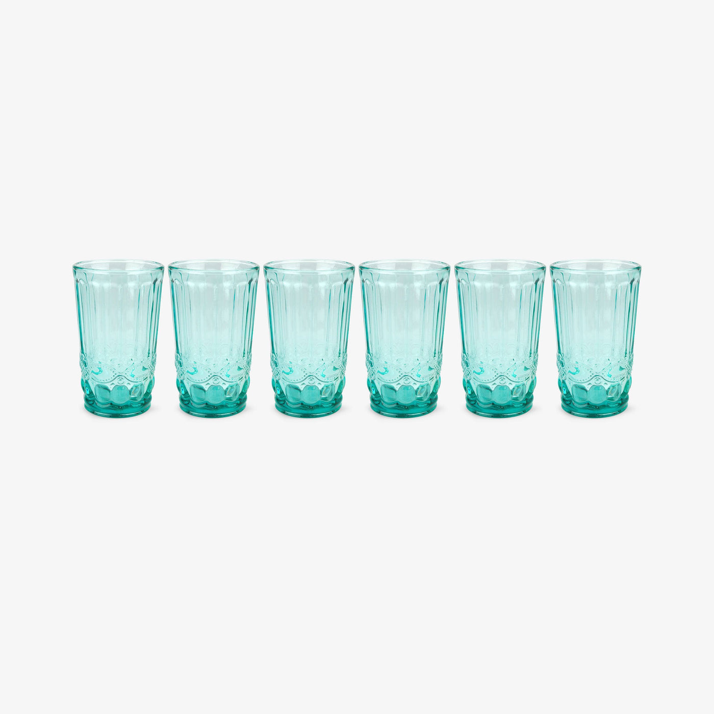 Aurora Set of 6 Tumblers, Turquoise, 8x8x13 cm 1