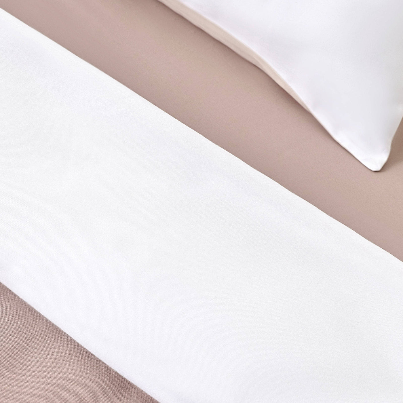 Charles 100% Turkish Cotton Sateen 210 TC Duvet Cover Set + Fitted Sheet, Brown - Beige, Super King Size 6