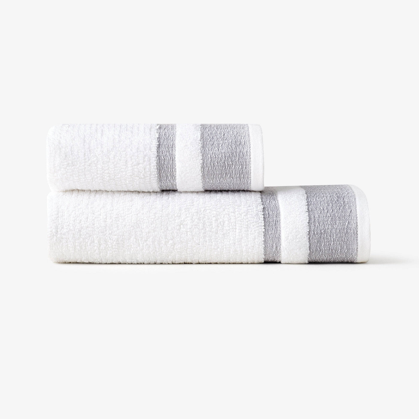 Charlotte Striped 100% Turkish Cotton Bath Towel, Anthracite Grey Bath Towels sazy.com