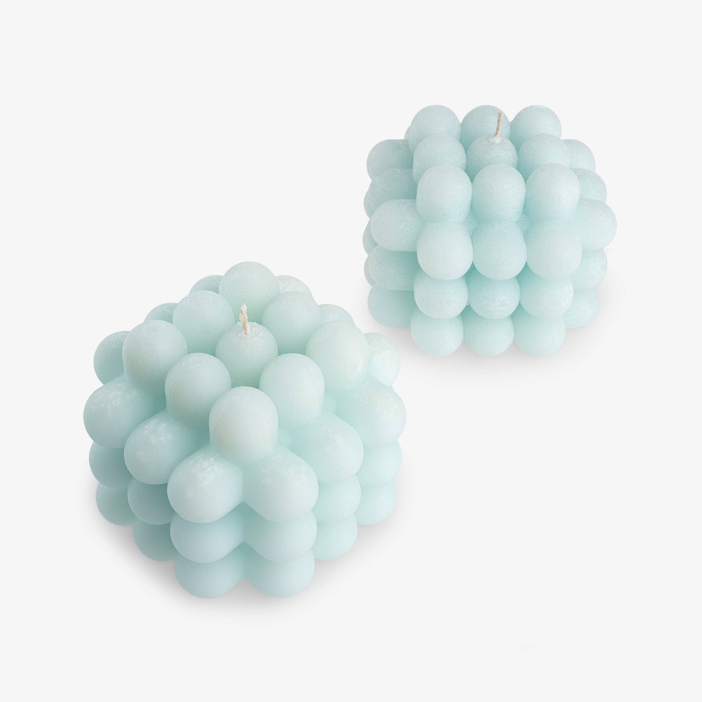 Bubble Set Of 2 Candles, Mint Candles sazy.com