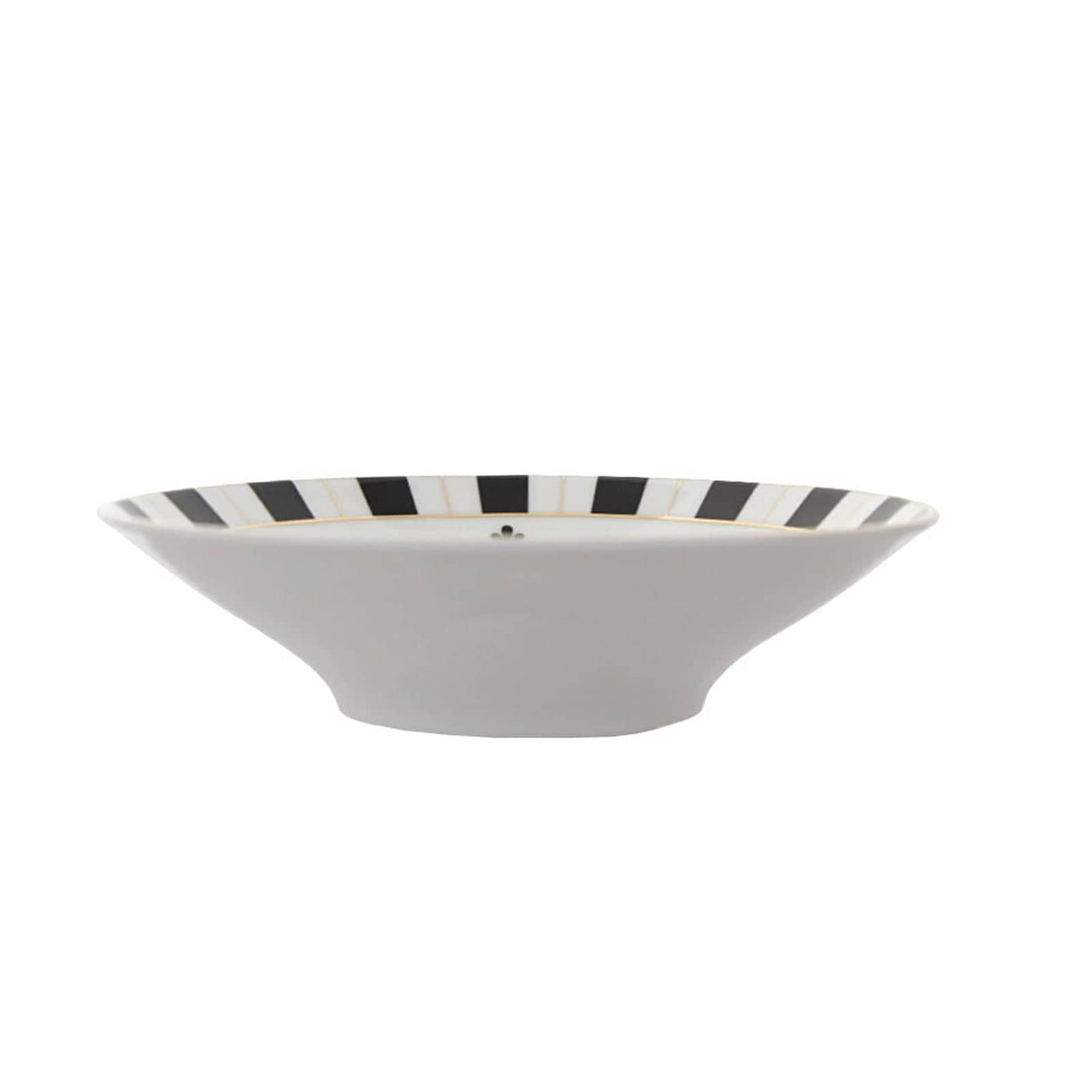 Palms Set of 6 Deep Plates, Black - Gold - White, 20 cm 3