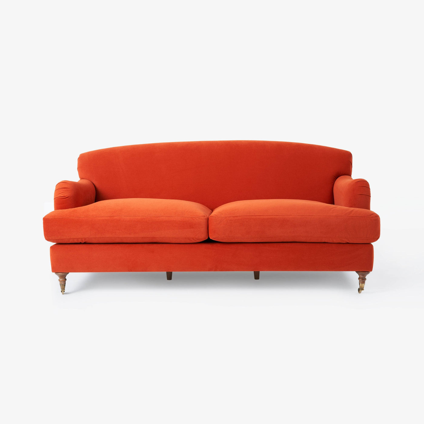 Emin 3 Seater Velvet Sofa, Red 1