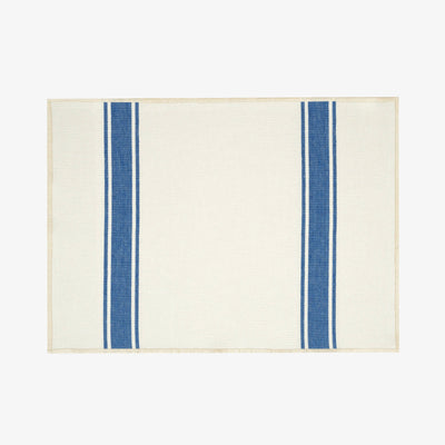 Mary Set of 2 Striped Placemats, Natural - Blue, 35x46 cm 1