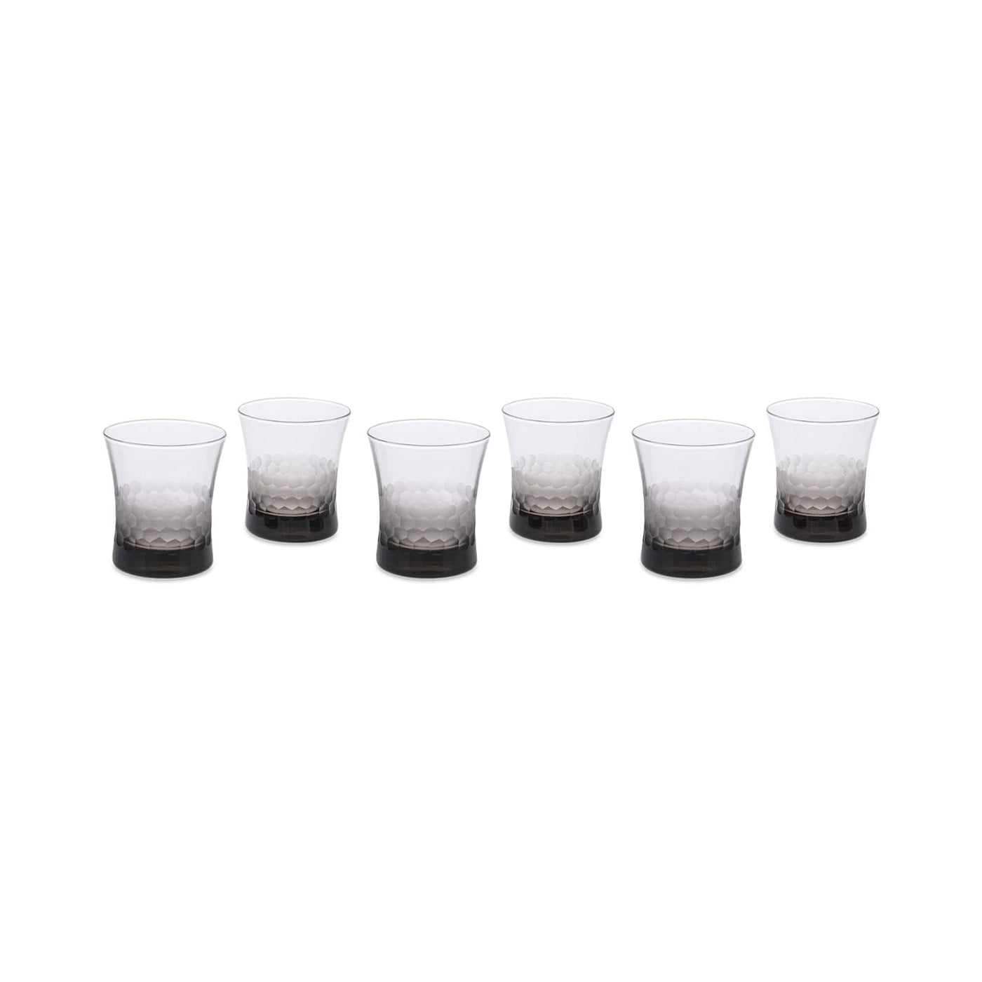 Bermondsey Set of 6 Glass Tumblers, Anthracite Grey, 240 ml 1
