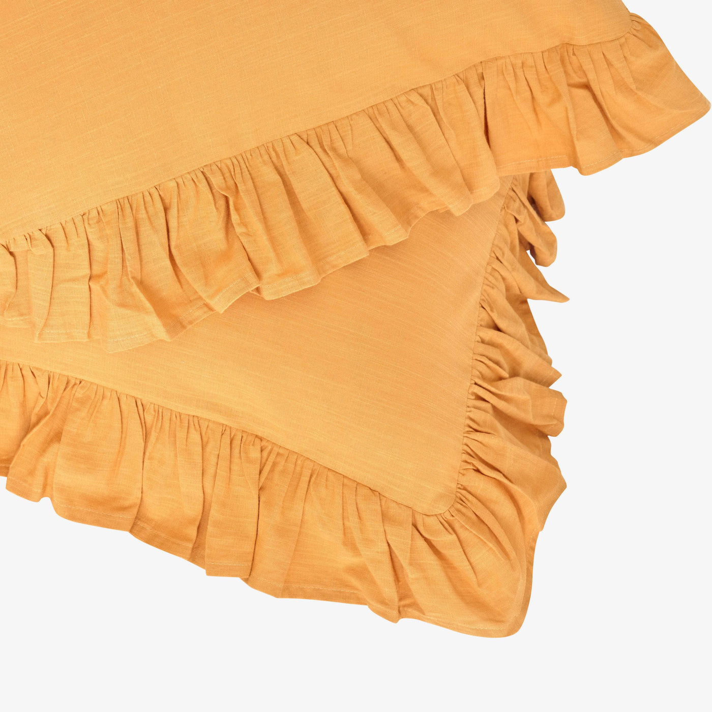 Ruby 100% Turkish Cotton Duvet Cover Set, Mustard, Super King Size Bedding Sets sazy.com