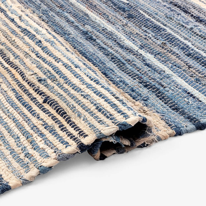 Toren Rug, Off-White - Blue,160x230 cm Modern Rugs sazy.com