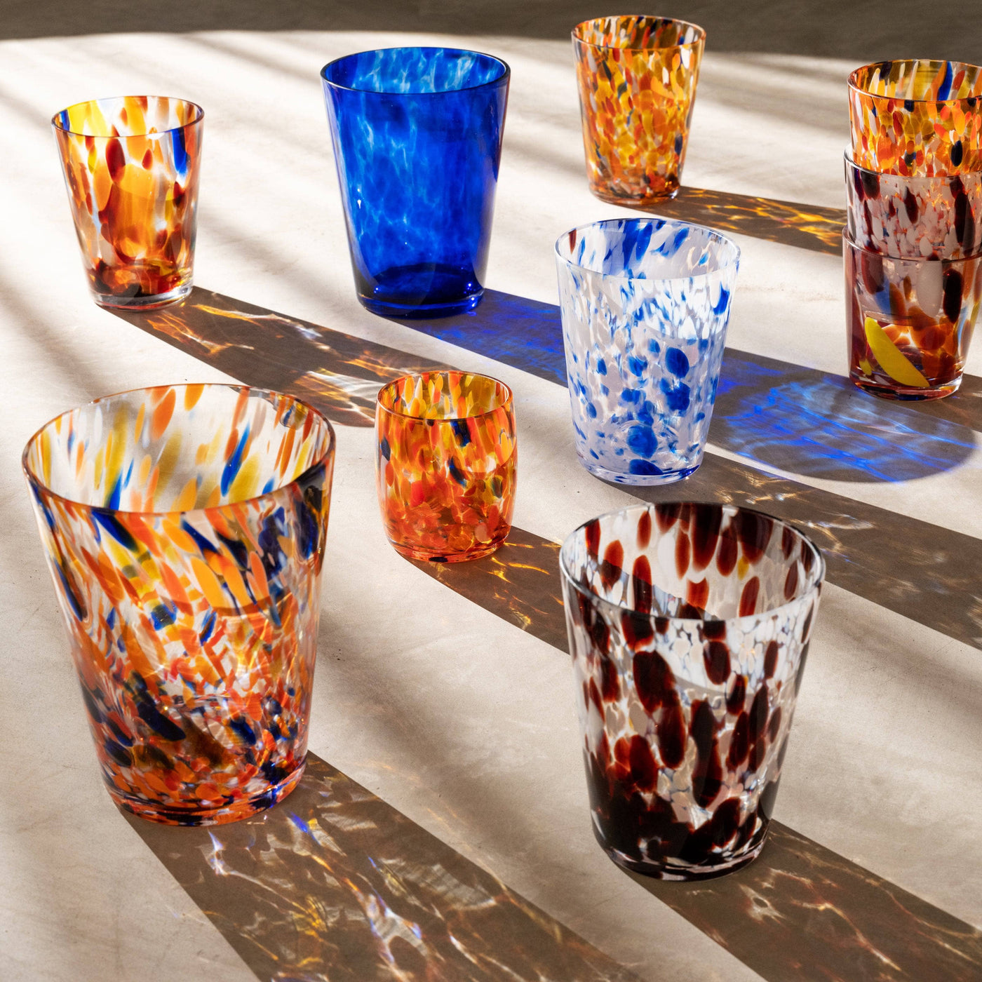 Brillante Hand-blown Vase, Multicoloured, S Vases sazy.com