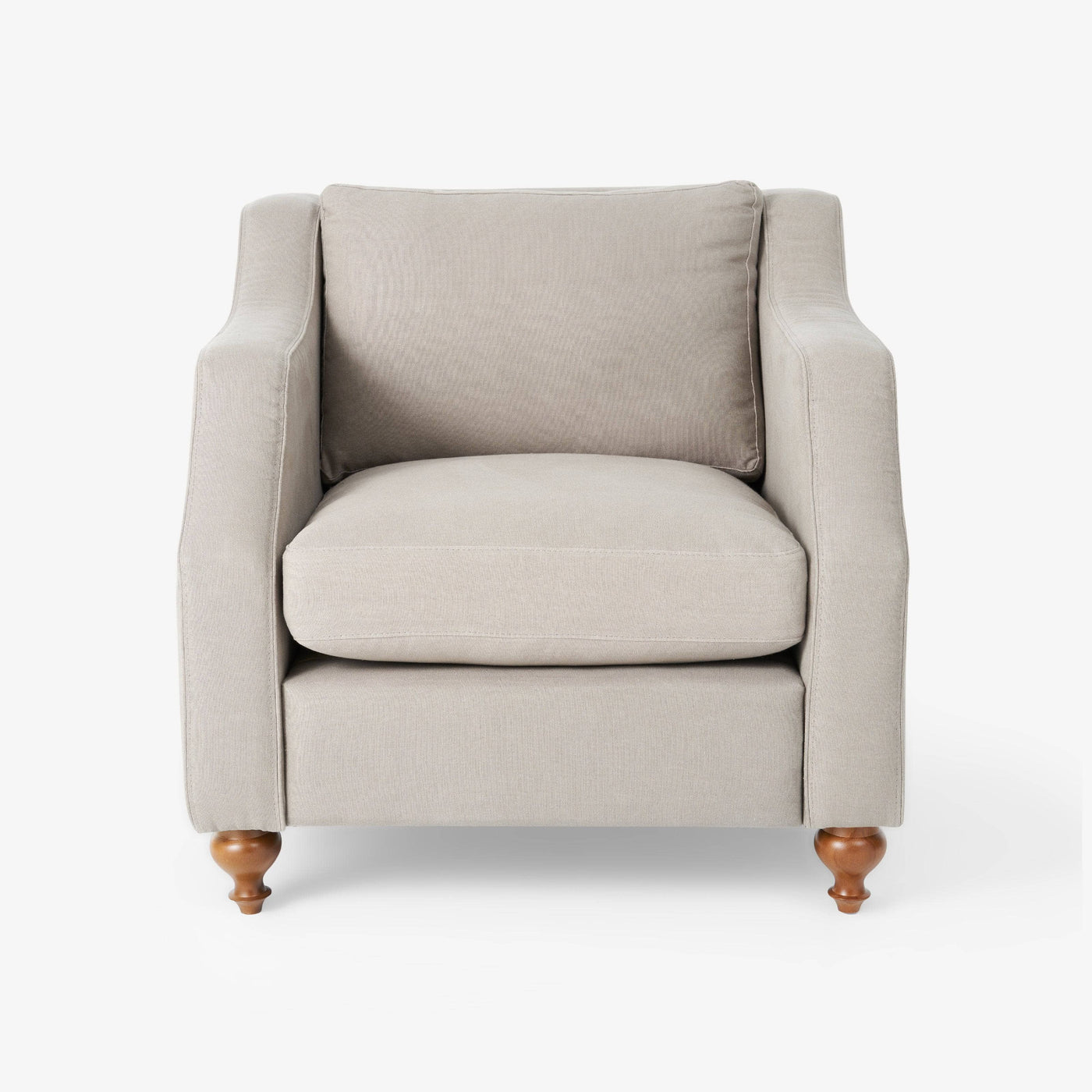 Klimt Linen Armchair, Mink Armchairs sazy.com