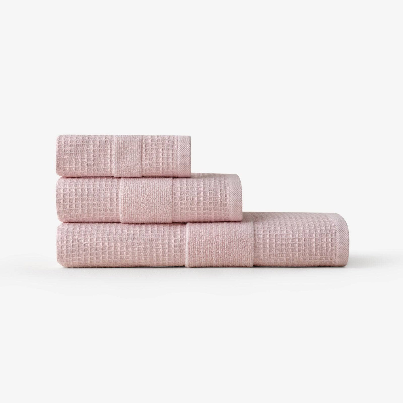 Airsense Waffle 100% Turkish Cotton Bath Towel, Pink Bath Towels sazy.com