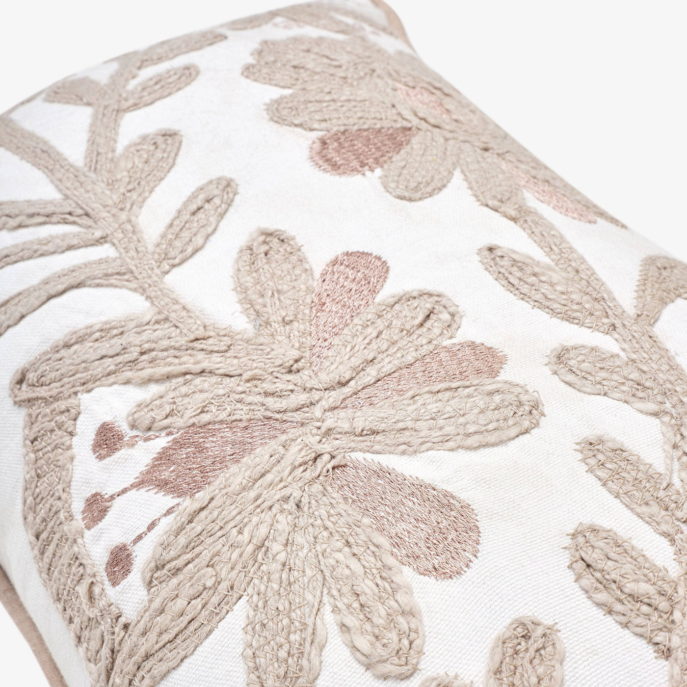 Flynn Flower Cushion Cover, Natural, 30x70 cm 4