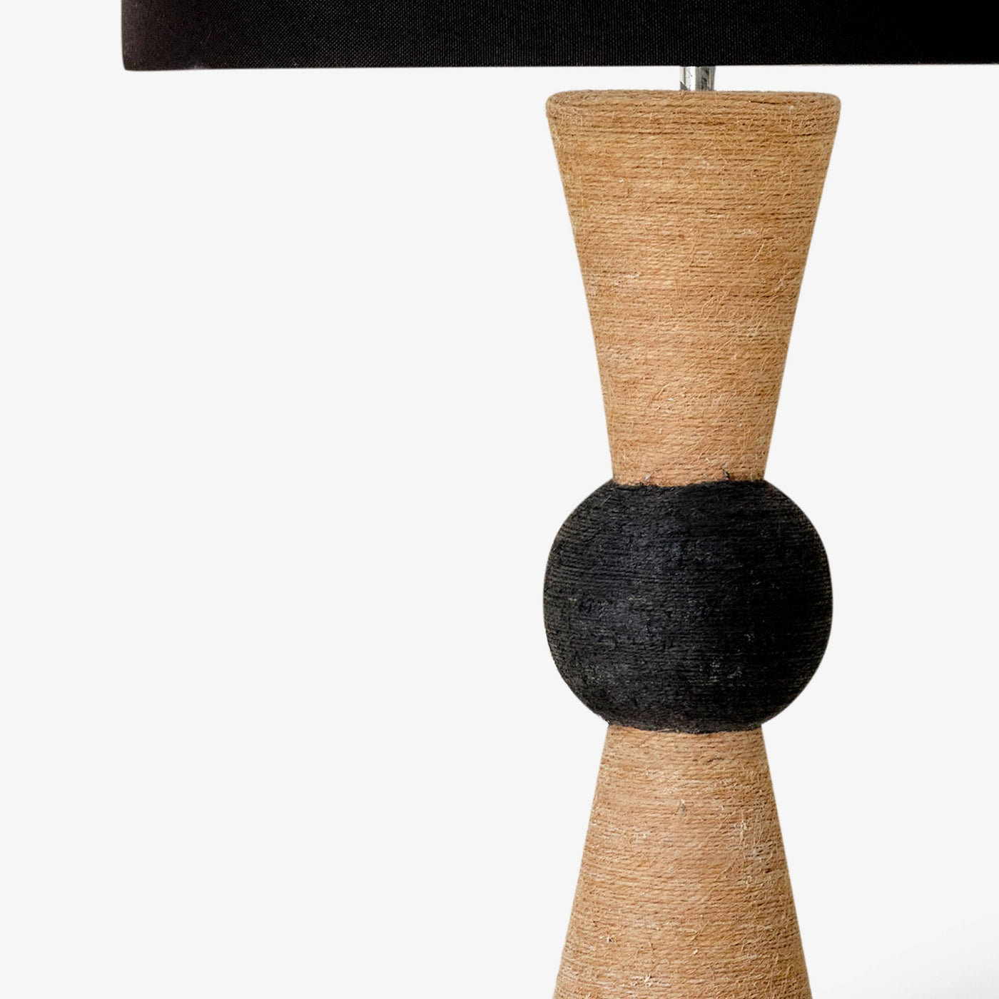 Yoko Jute Table Lamp, Black - Beige 2