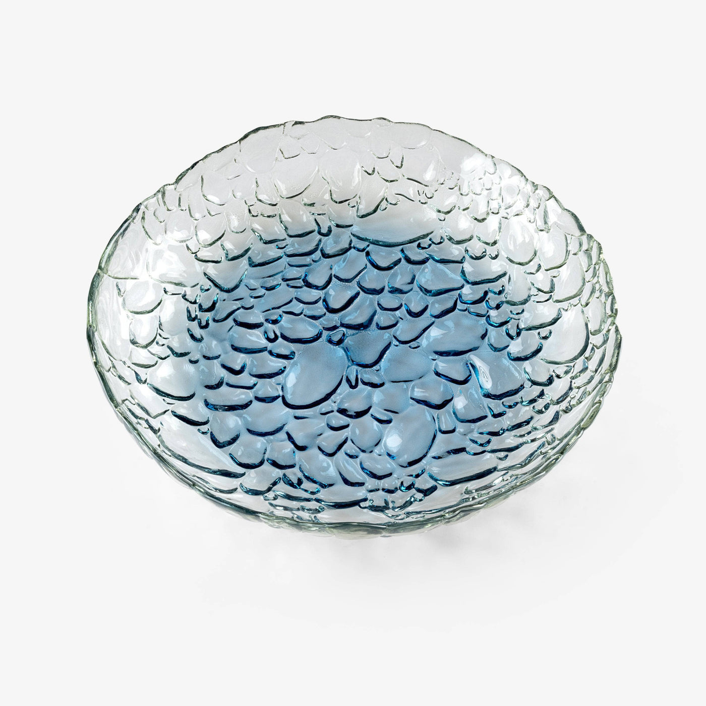 Bombolla Sea Bed Extra Large Decorative Glass Bowl, Blue - Sage Decorative Accessories sazy.com