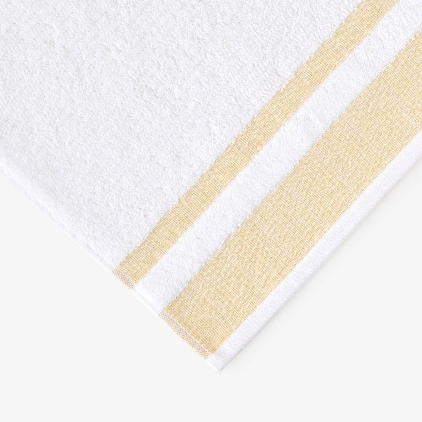 Charlotte Set of 2 Striped 100% Turkish Cotton Hand Towel, Mustard, 50x90 cm 3