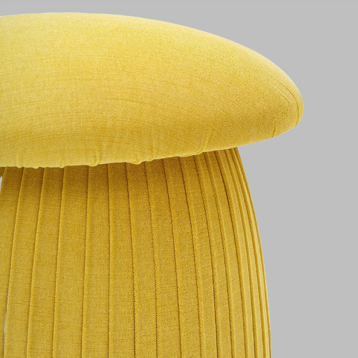 Mushroom Pouffe, Mustard Pouffes sazy.com