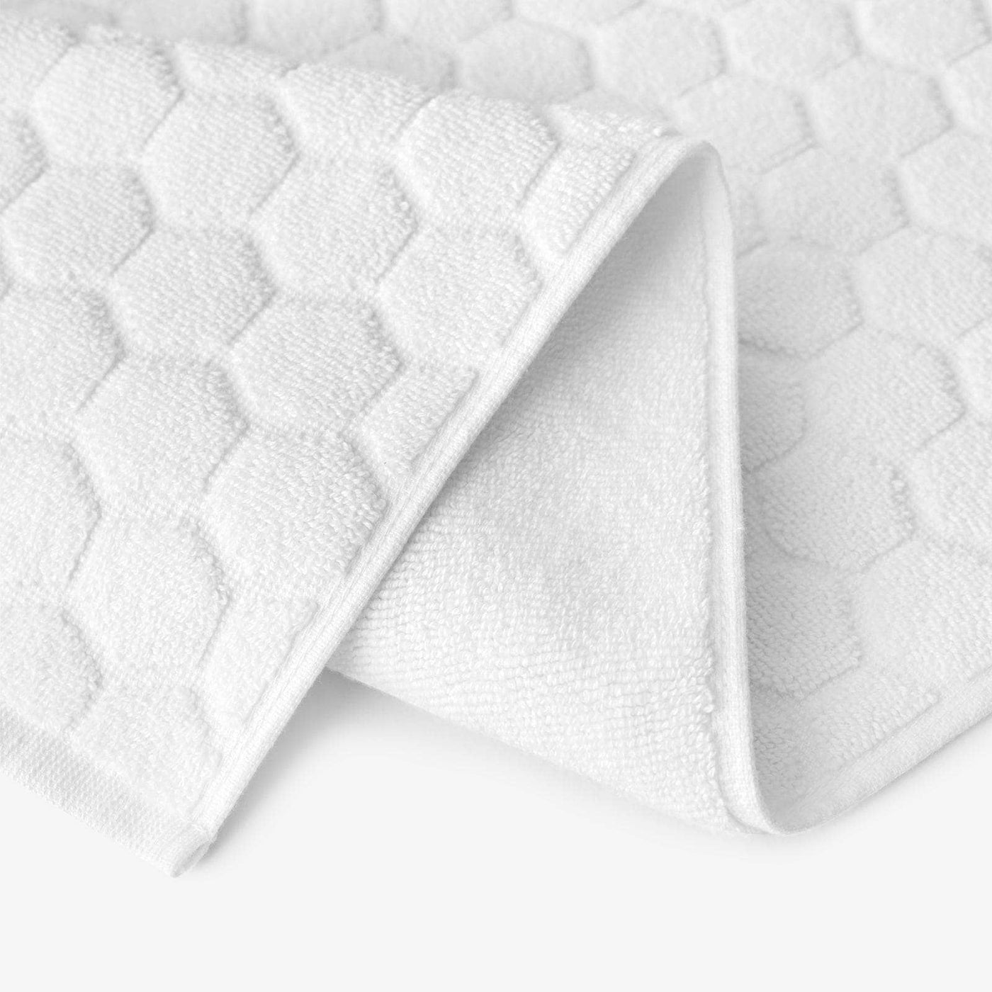 Gary Textured 100% Turkish Cotton Bath Mat, White, 50x80 cm Bath Mats sazy.com
