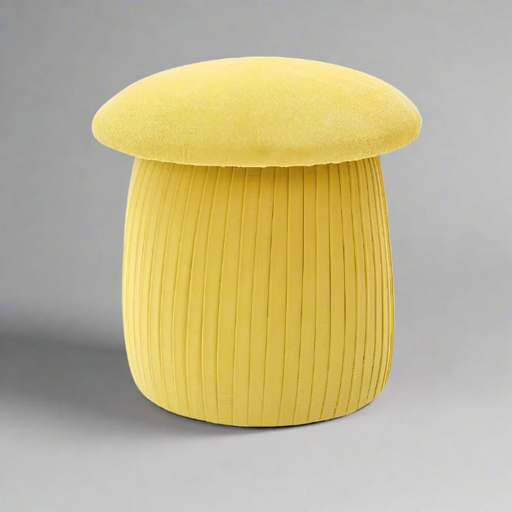 Mushroom Pouffe, Mustard Pouffes sazy.com