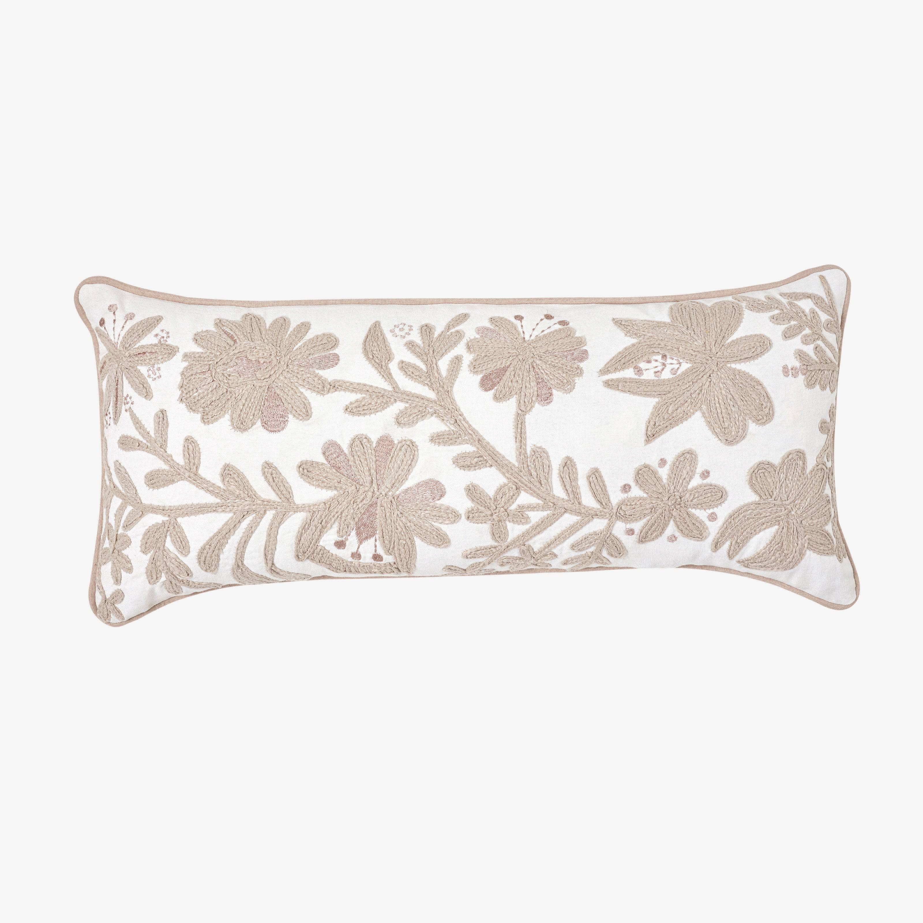 Flynn Flower Cushion Cover, Natural, 30x70 cm 1