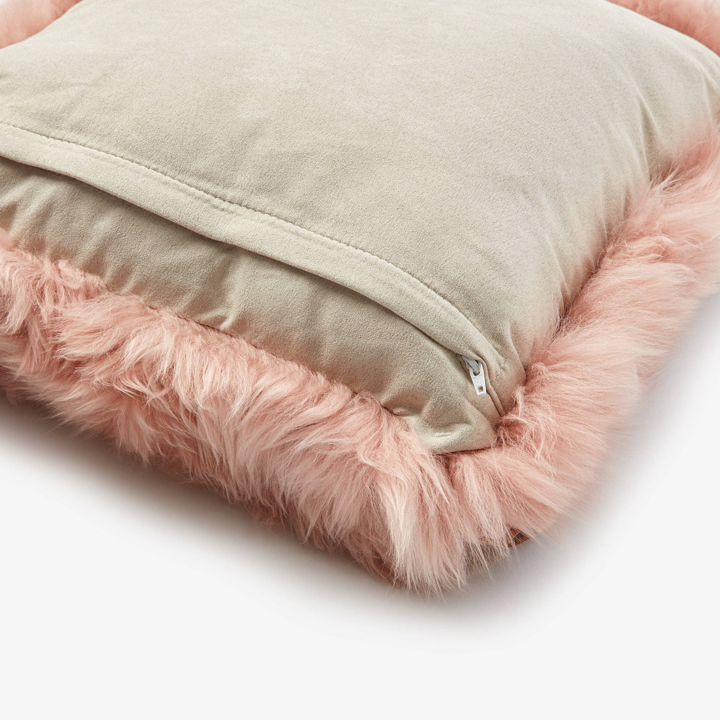 Follois Sheepskin Cushion, Rose, 40x40 cm Cushions sazy.com