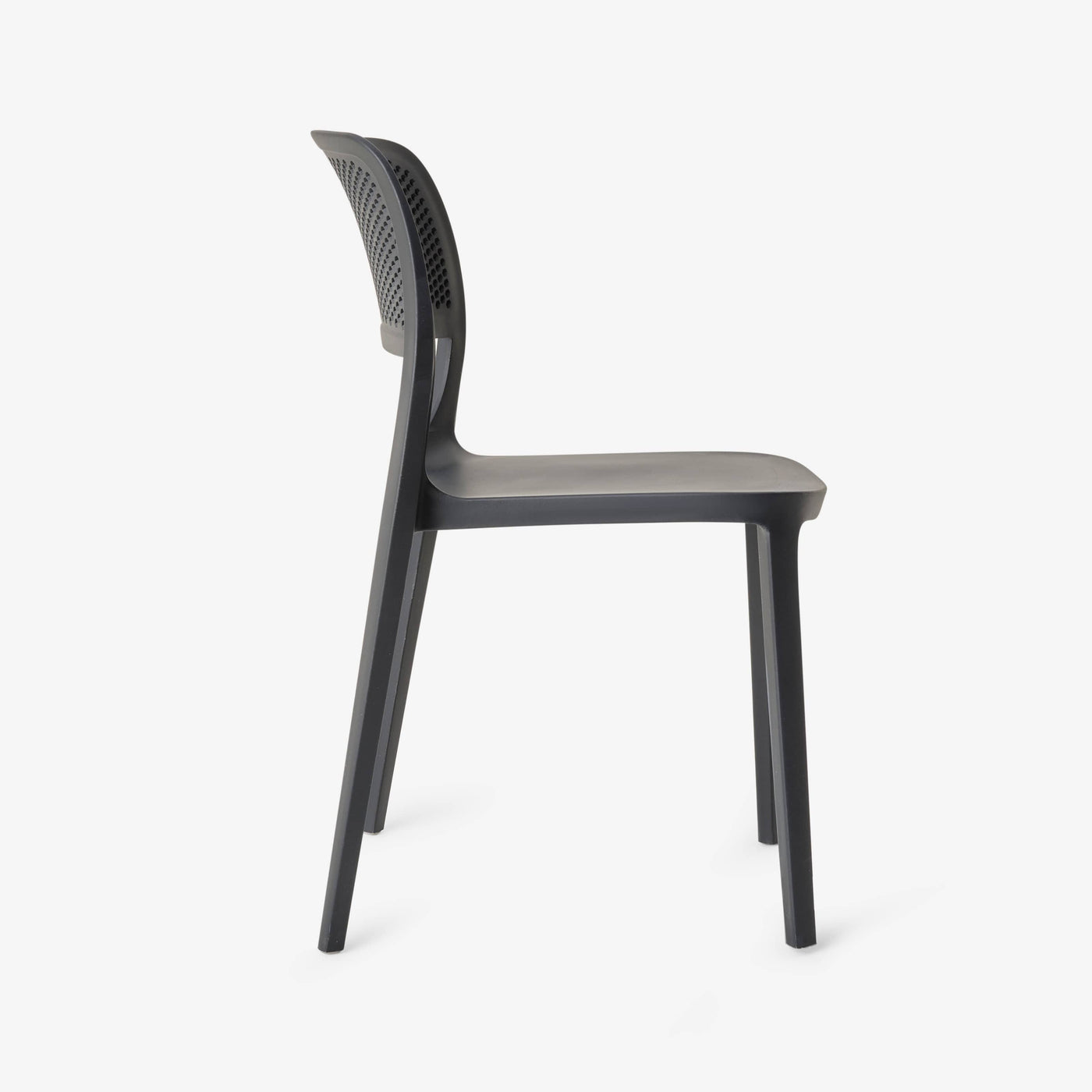 Siena Set of 4 Fiberglass Garden Chairs, Anthracite Grey 3