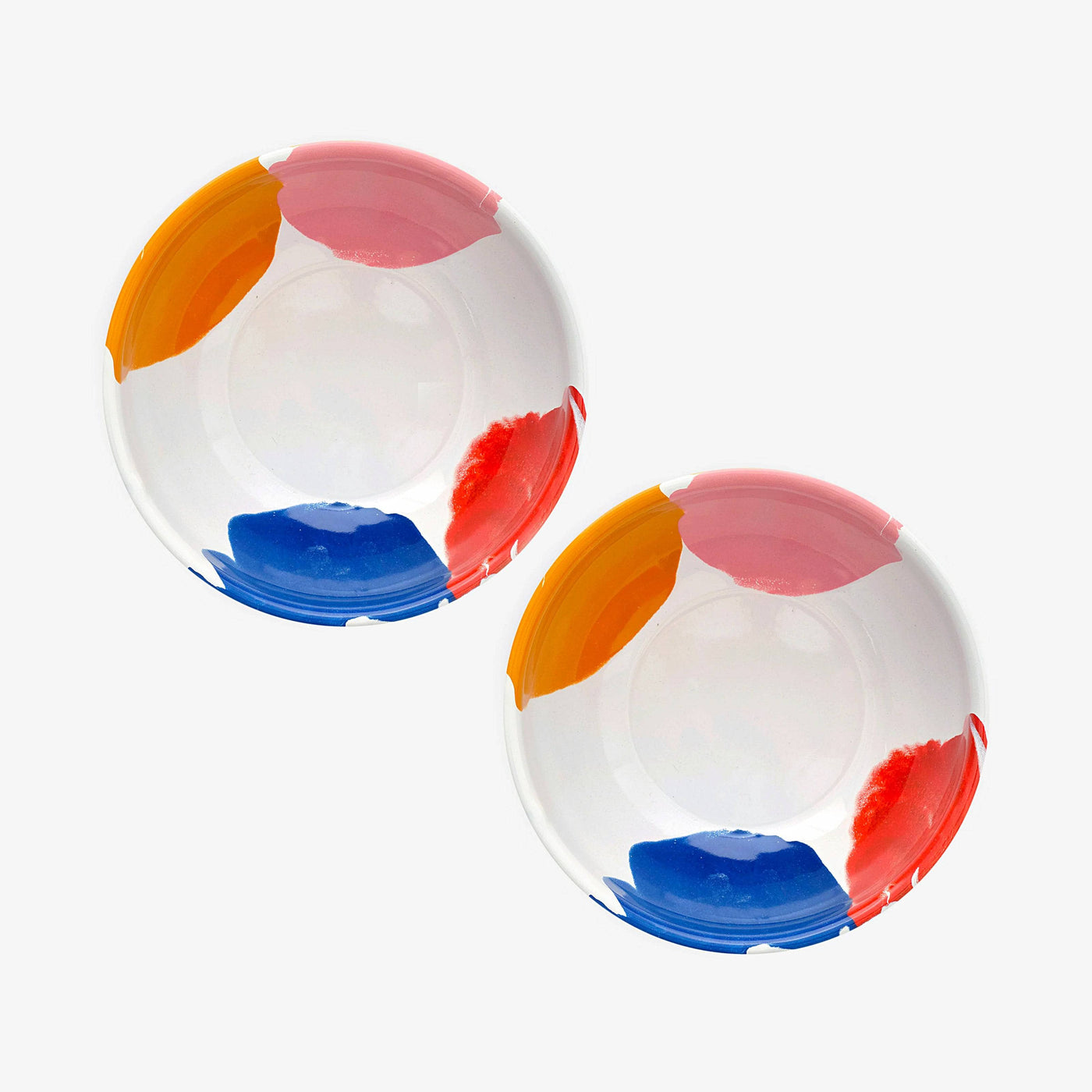 Chance Set of 2 Enamel Bowls, Multicoloured Bowls sazy.com