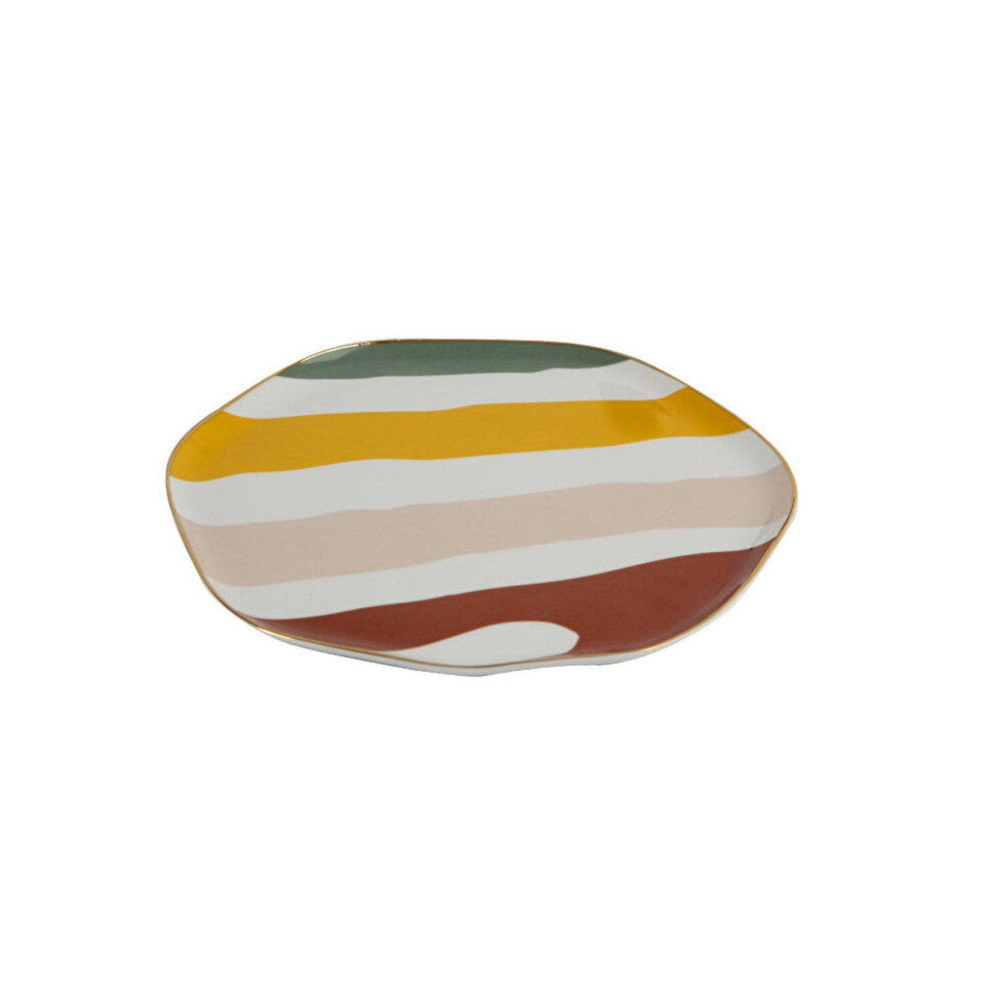 Abstract Set of 3 Flat Plates, 27 cm 2