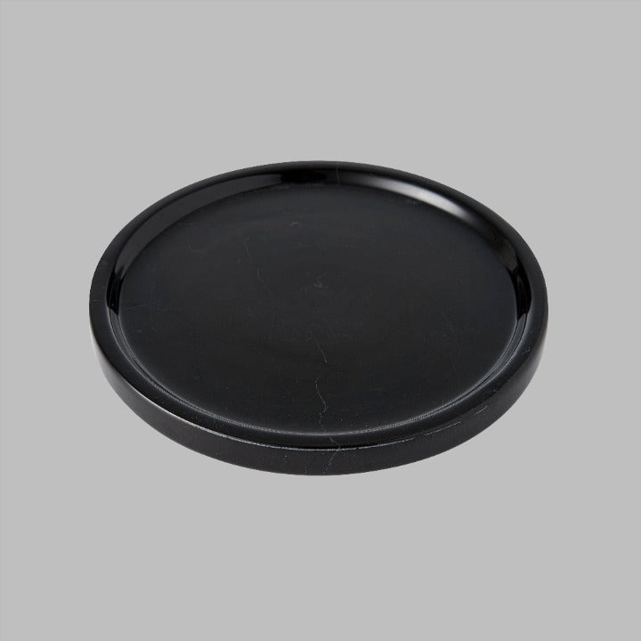 Macerari Marble Round Tray, Black Bathroom Accessories sazy.com