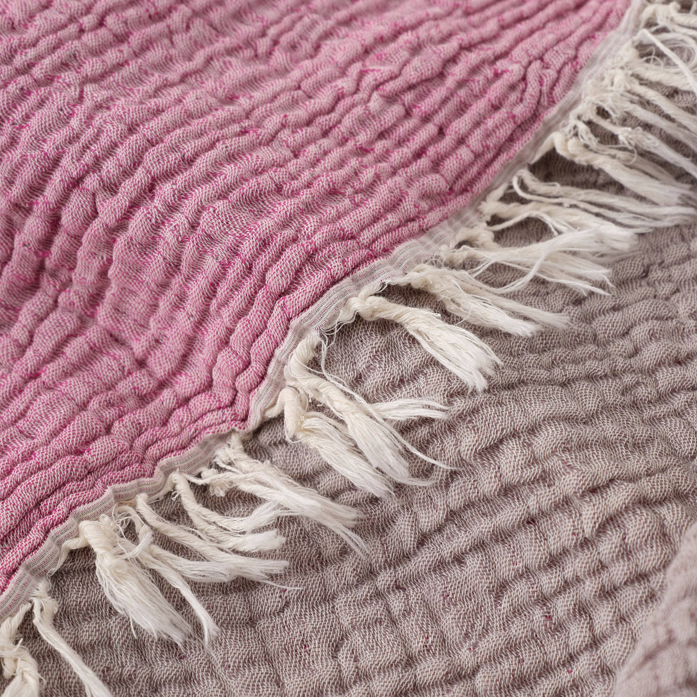 Birch Textured 100% Turkish Cotton Bedspread, Plum, 250x260 cm Blankets & Bedspreads sazy.com