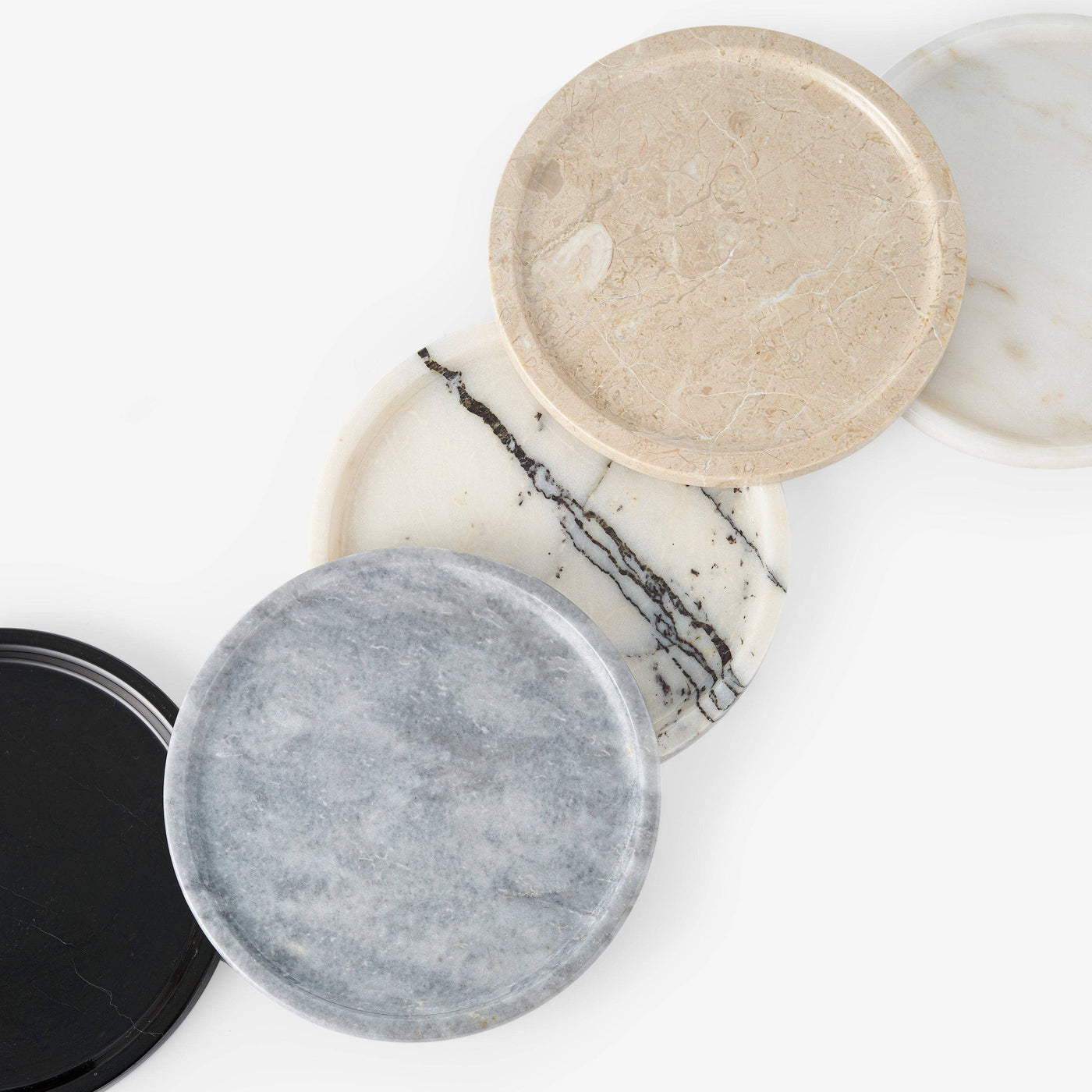 Macerari Marble Round Tray, Black Bathroom Accessories sazy.com