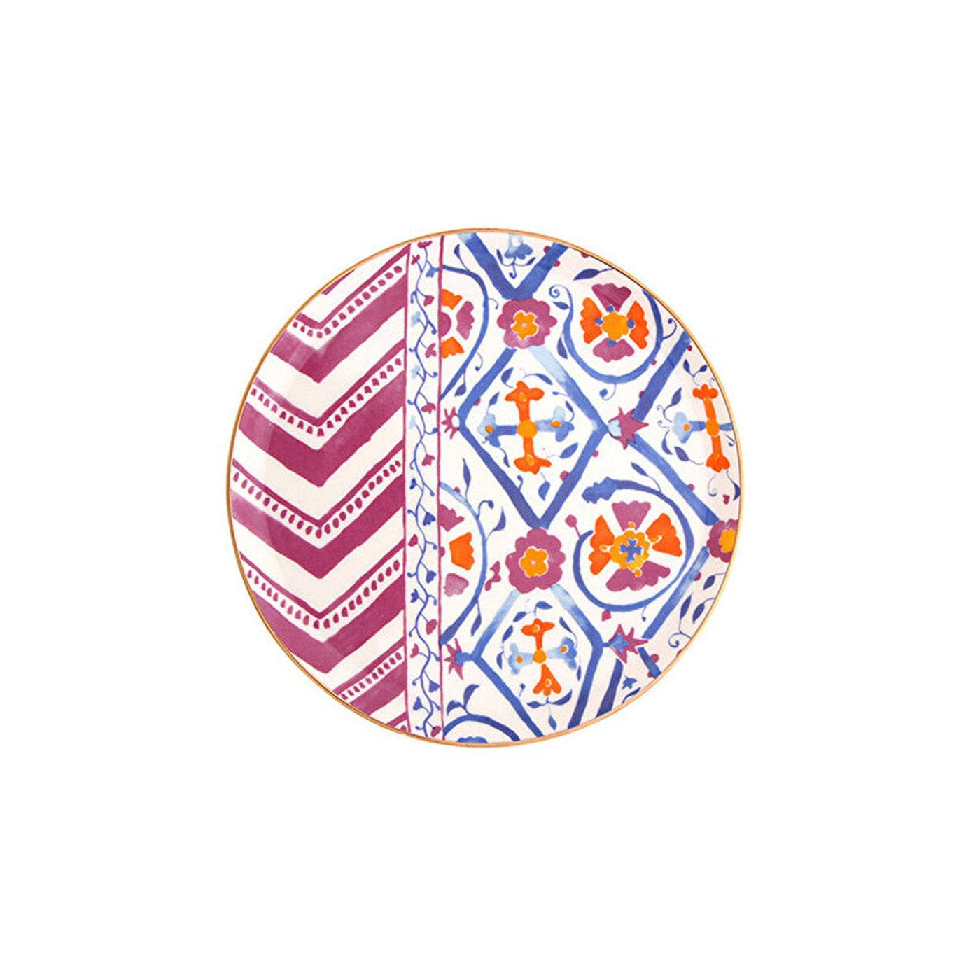 Ikat Set of 6 Side Plates, Multicoloured, 20 cm 1