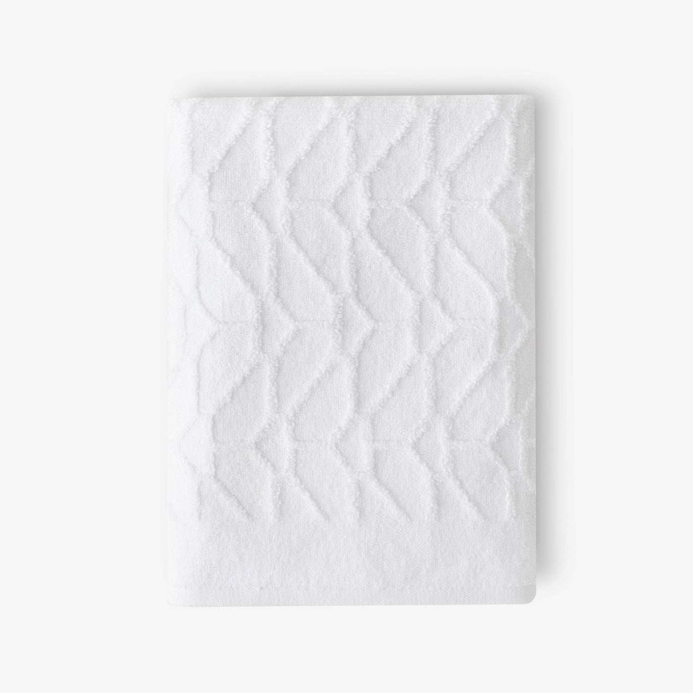 Harry Jacquard 100% Turkish Cotton Bath Towel, White 1