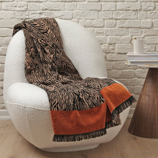 Animal Patterned Soft Throw, Black, 140x190 cm Throws sazy.com