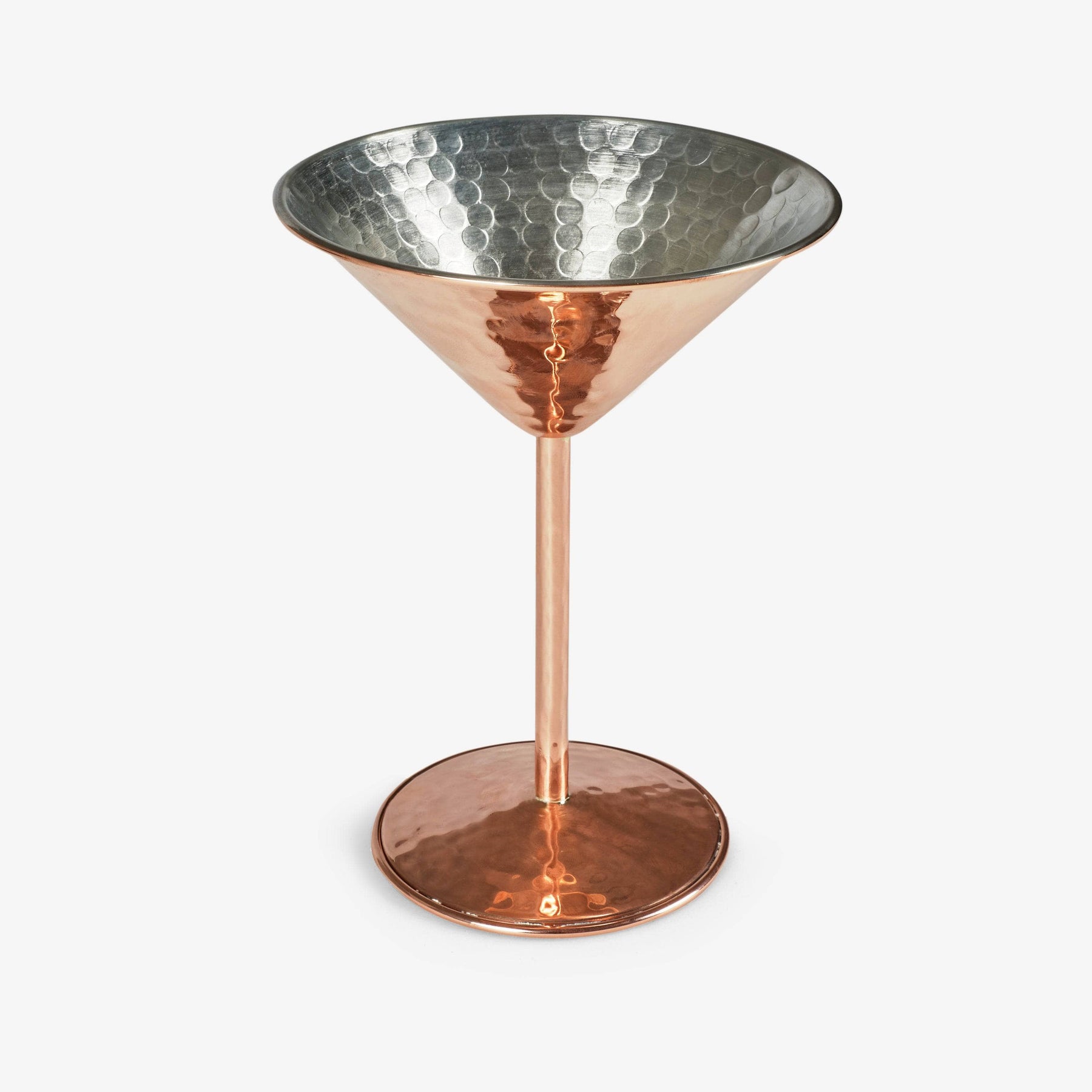 Penny Hammered Copper Martini Glass, 200 ml