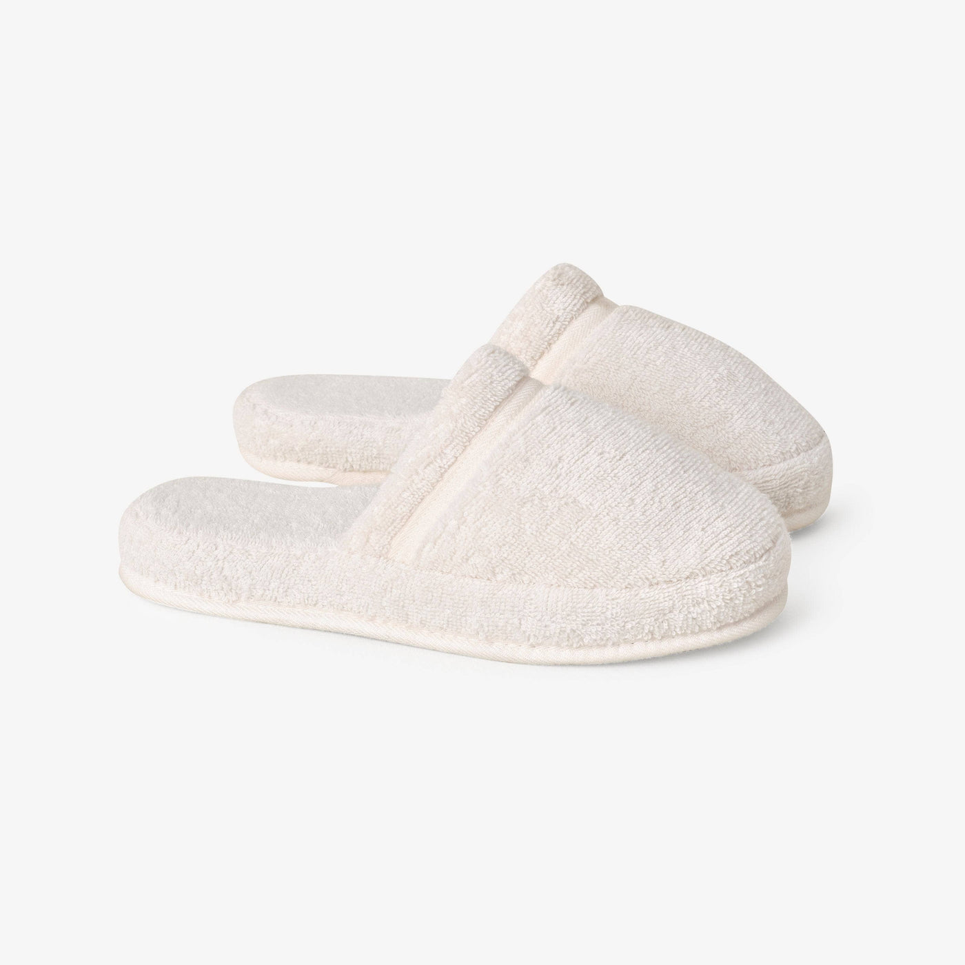 Rosalie 100% Turkish Cotton Bath Slipper, Off-White, 4-5 1