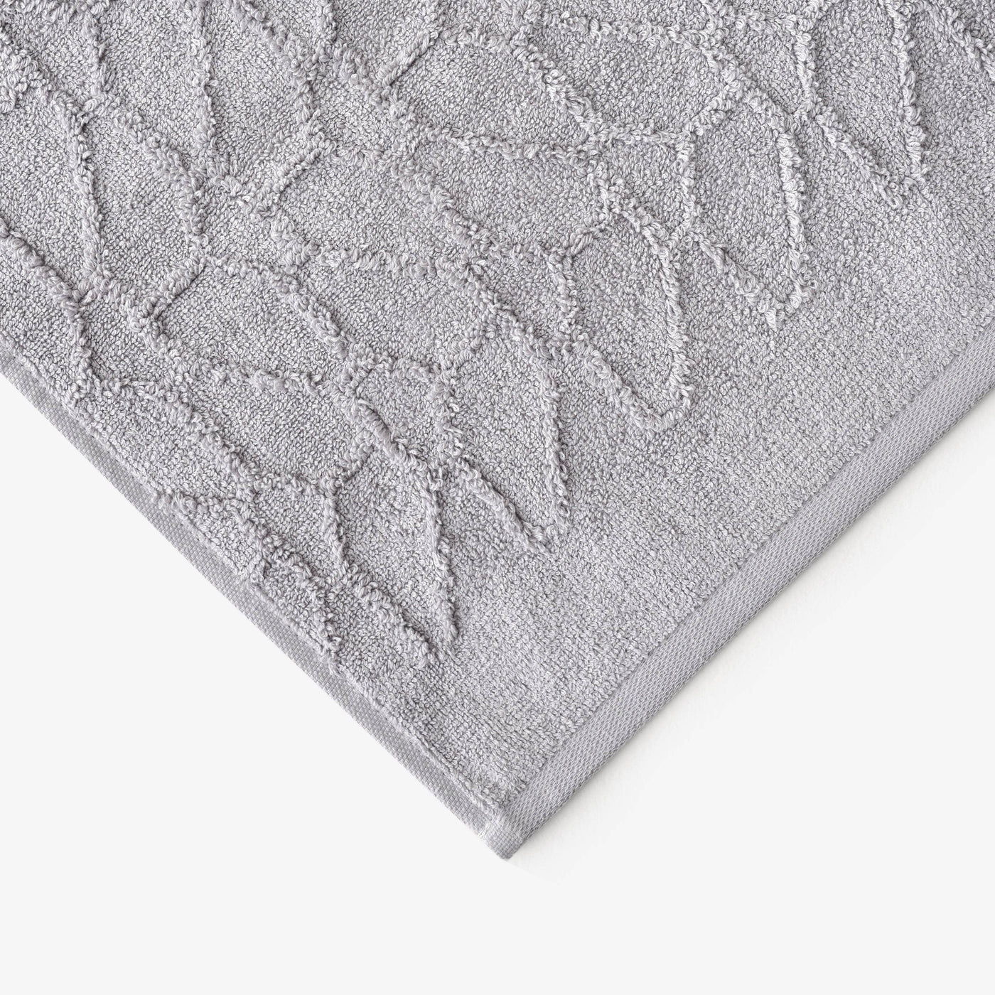 Harry Set of 2 Jacquard 100% Turkish Cotton Hand Towel, Grey, 50x90 cm 3