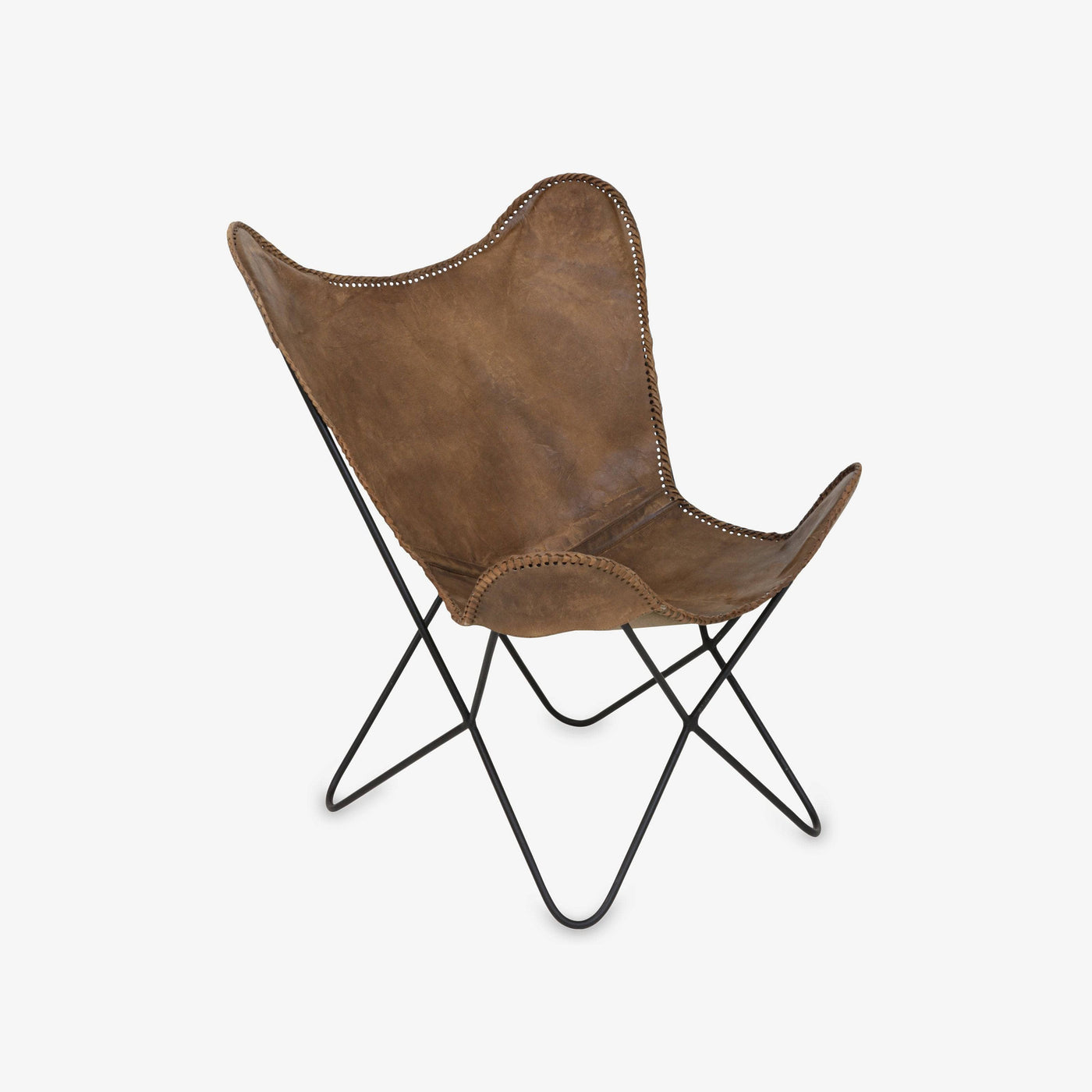 Chou Butterfly Chair, Leather - Brown 6