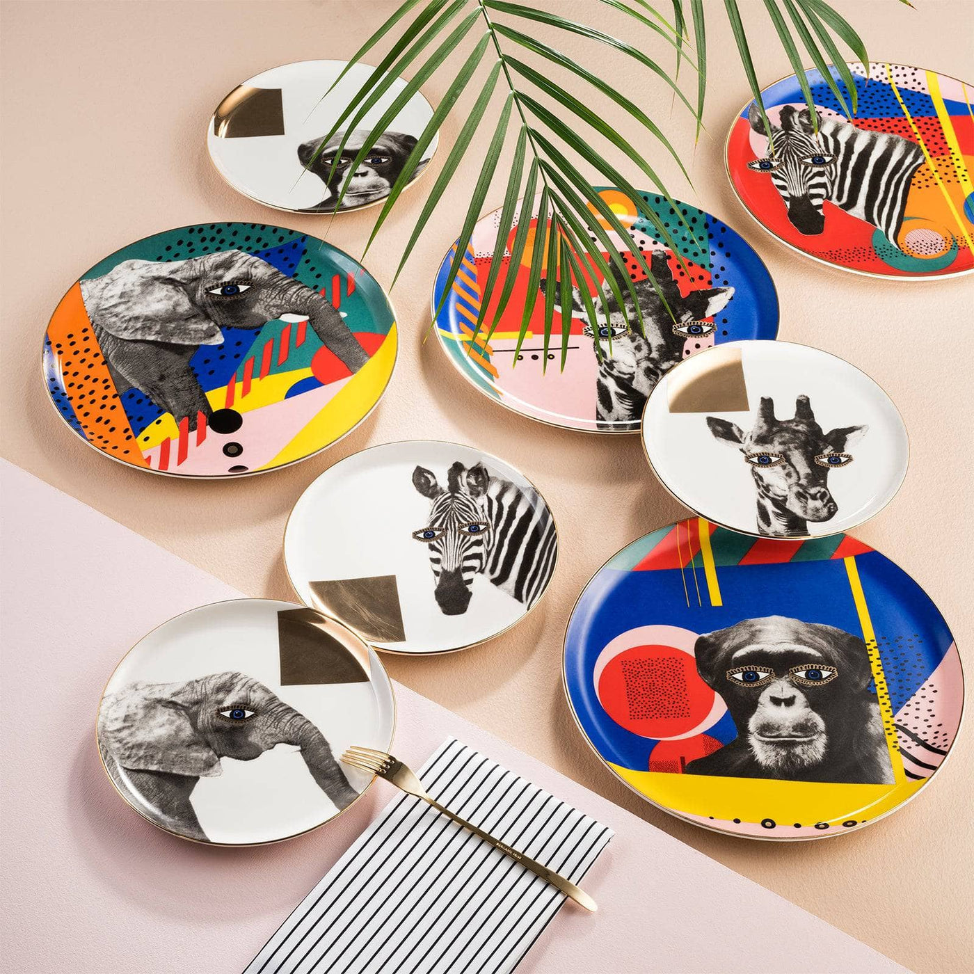 Wild Life Set of 6 Elephant Dinner Plates, 28 cm 4