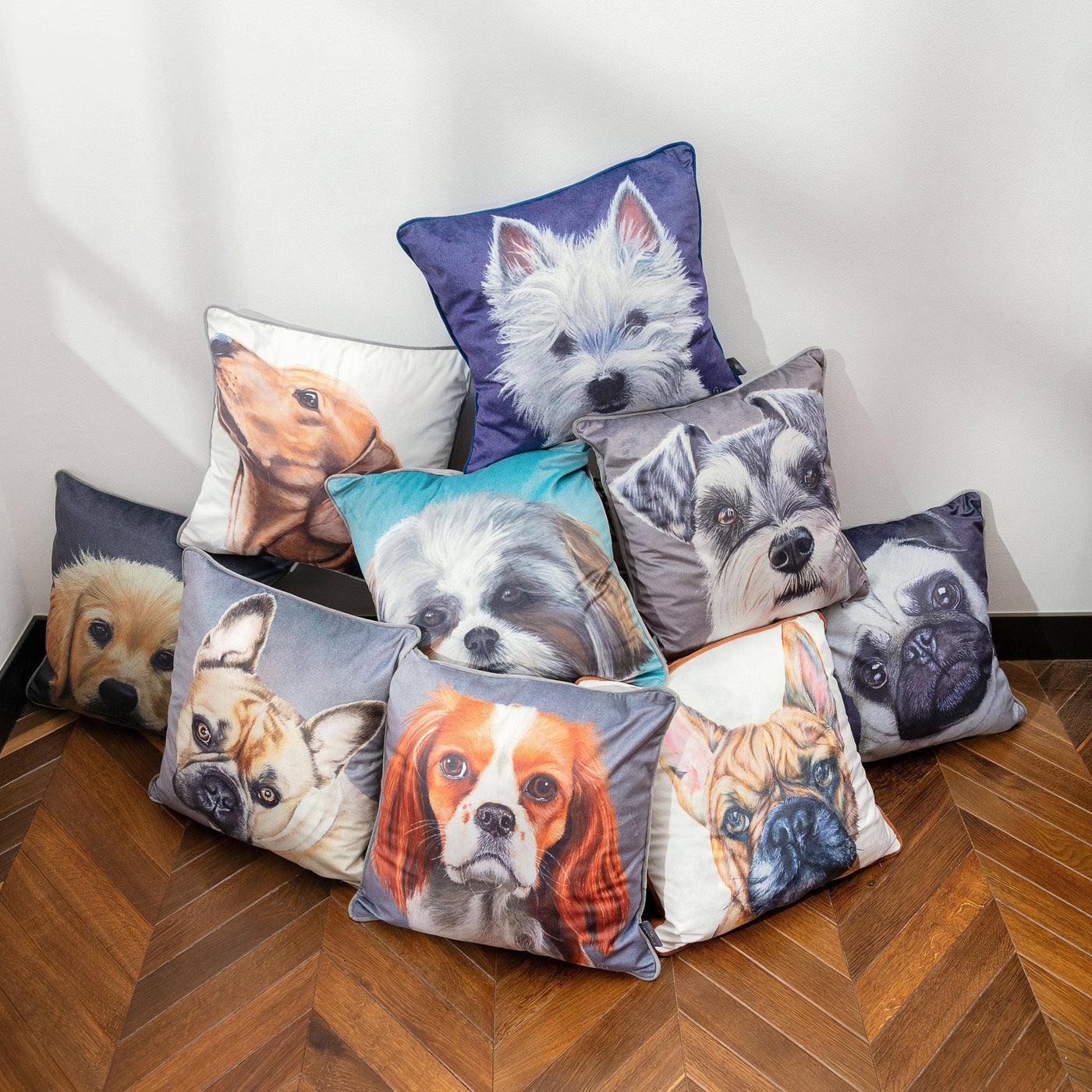 Lupus Terrier Cushion, Off-White, 45x45 cm Cushions sazy.com