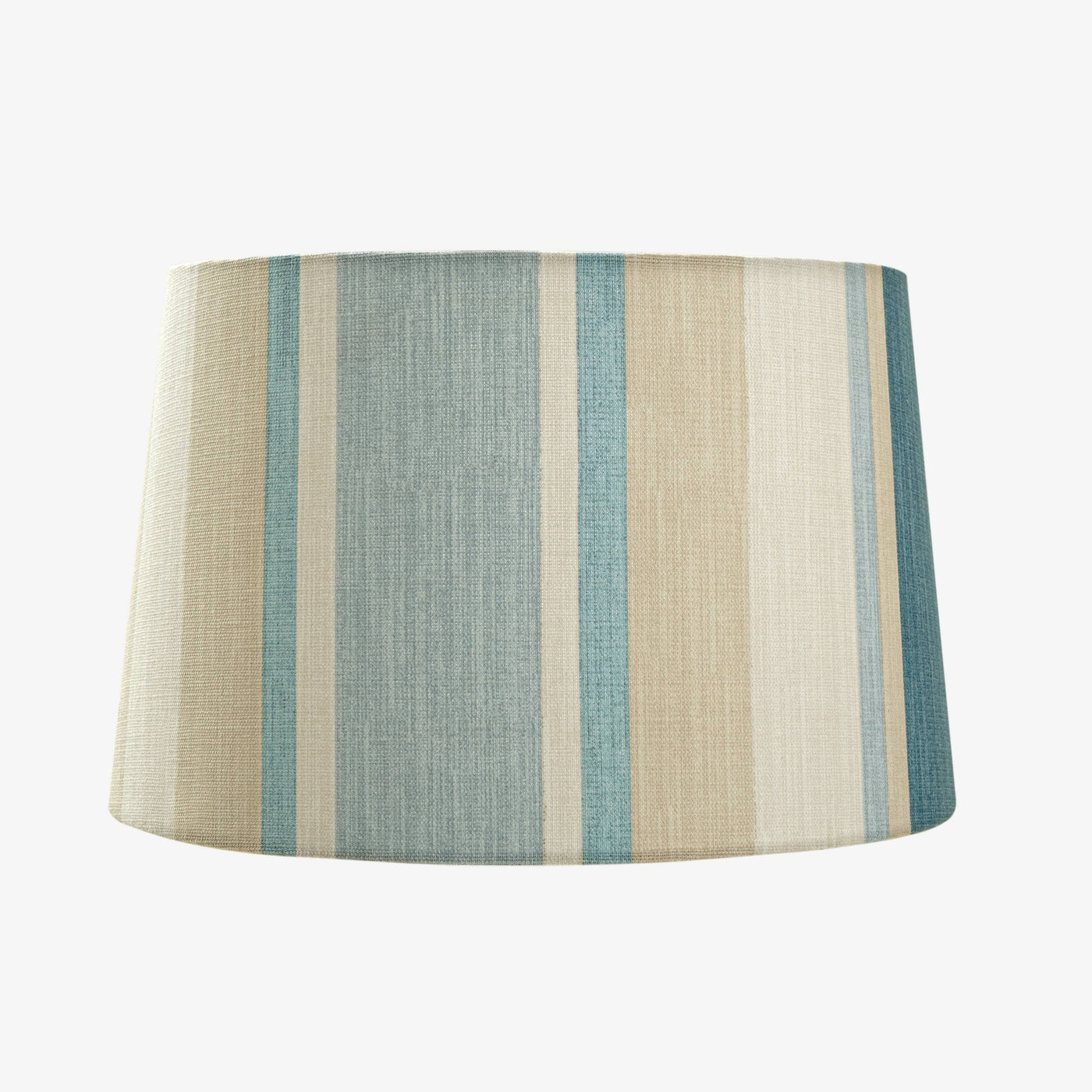 Hadley Stripe Print Linen Lamp Shade, Off-White - Blue Lamp Shades sazy.com