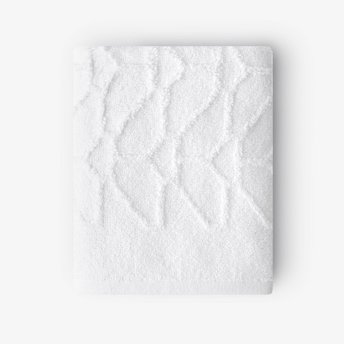 Harry Jacquard 100% Turkish Cotton Hand Towel, White 1