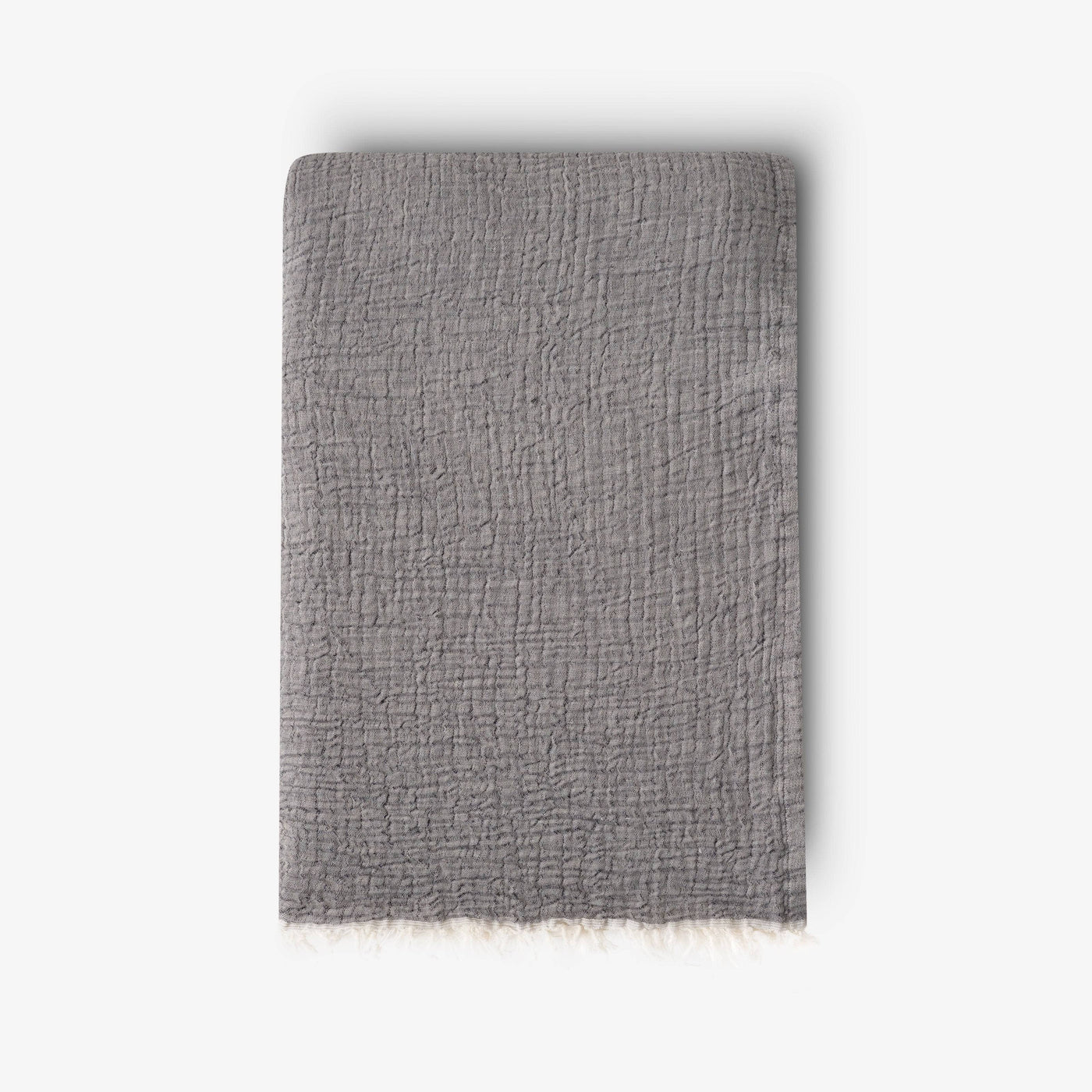 Birch Textured 100% Turkish Cotton Bedspread, Grey 1