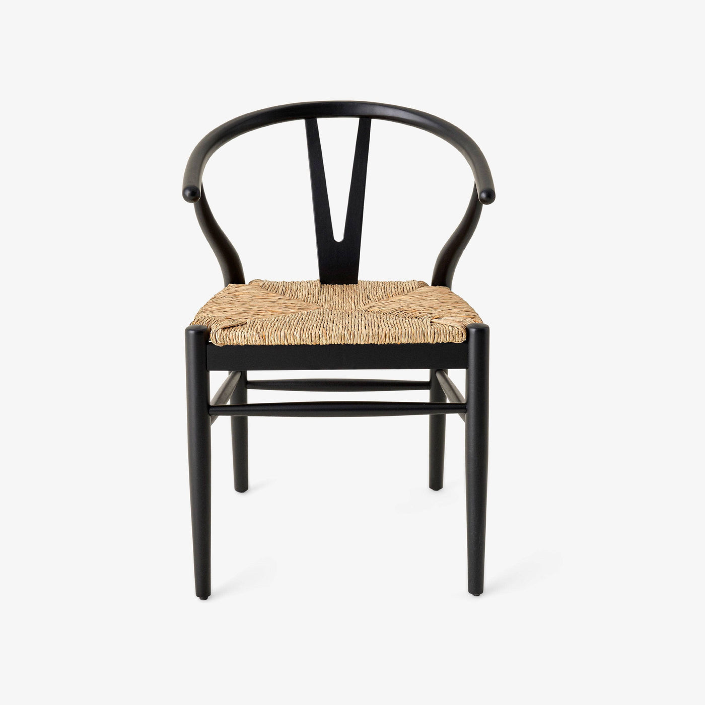 Roma Wooden Wishbone Chair, Black 1