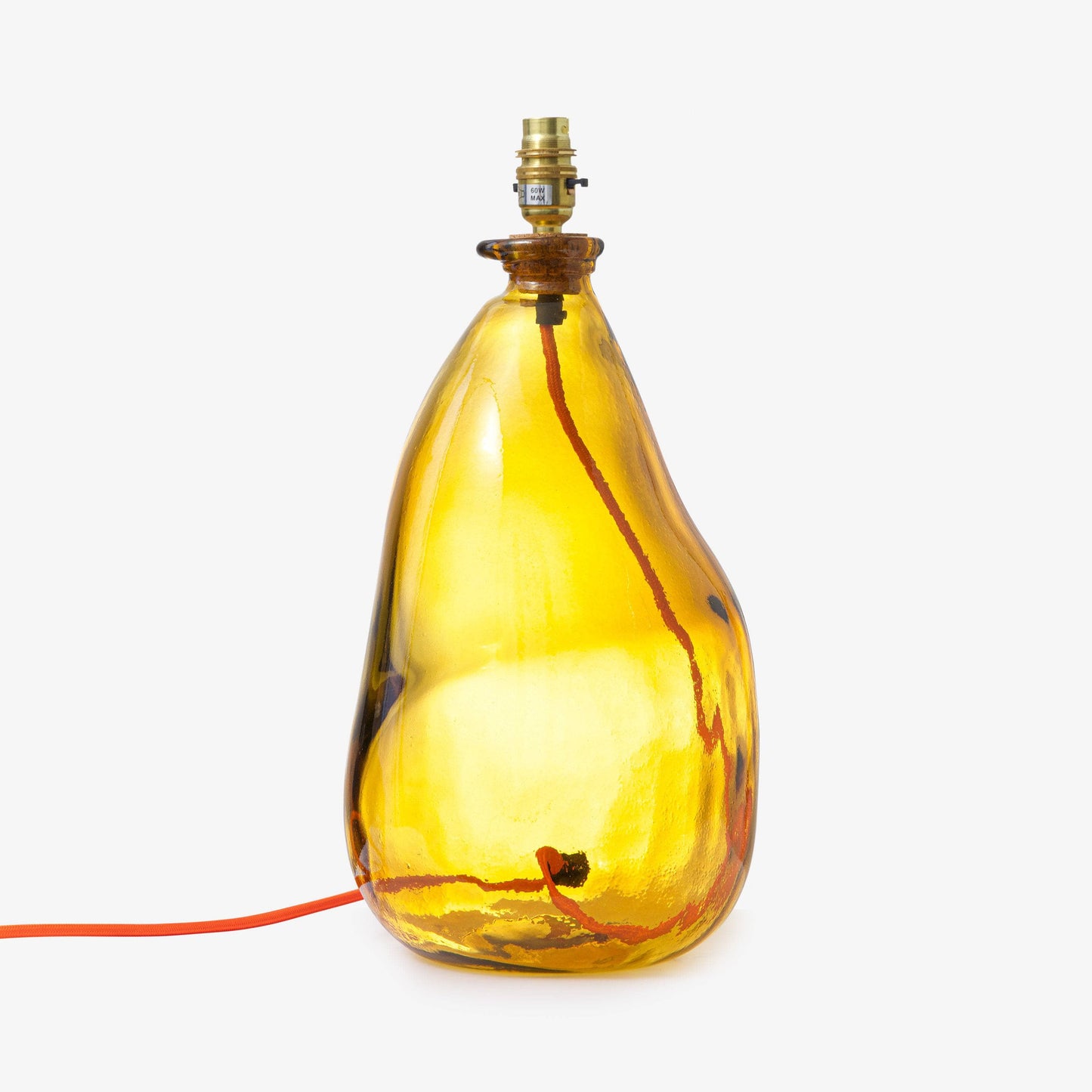 Orion Glass Bubble Table Lamp, Amber, 42 cm Table & Bedside Lamps sazy.com