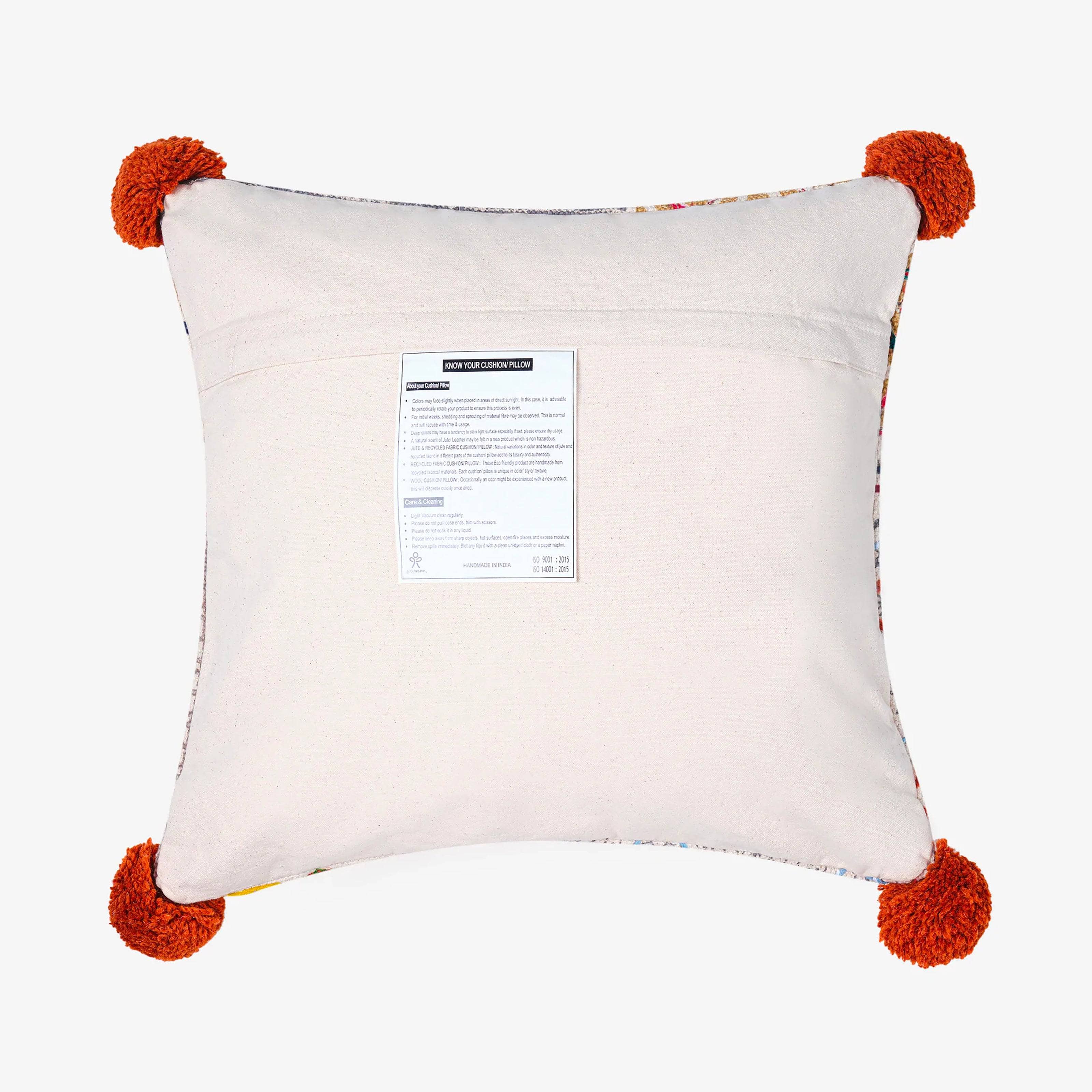 Selmer Square Cushion, Ivory - Multicoloured,50x50 cm 5