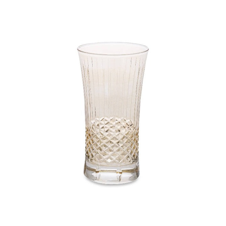 Primrose Hill Set of 6 Glass Tumblers, Yellow, 300 ml Glasses & Tumblers sazy.com