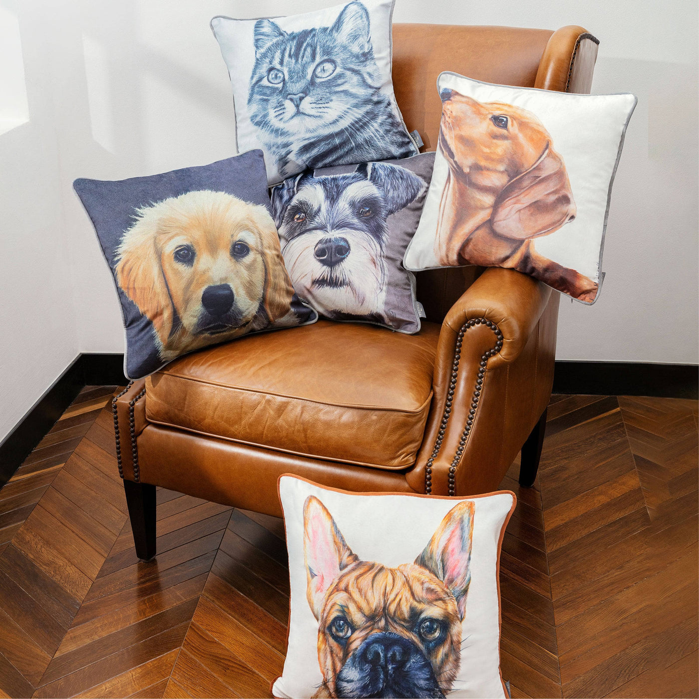 Lupus Retriever Cushion, Anthracite Grey, 45x45 cm 2
