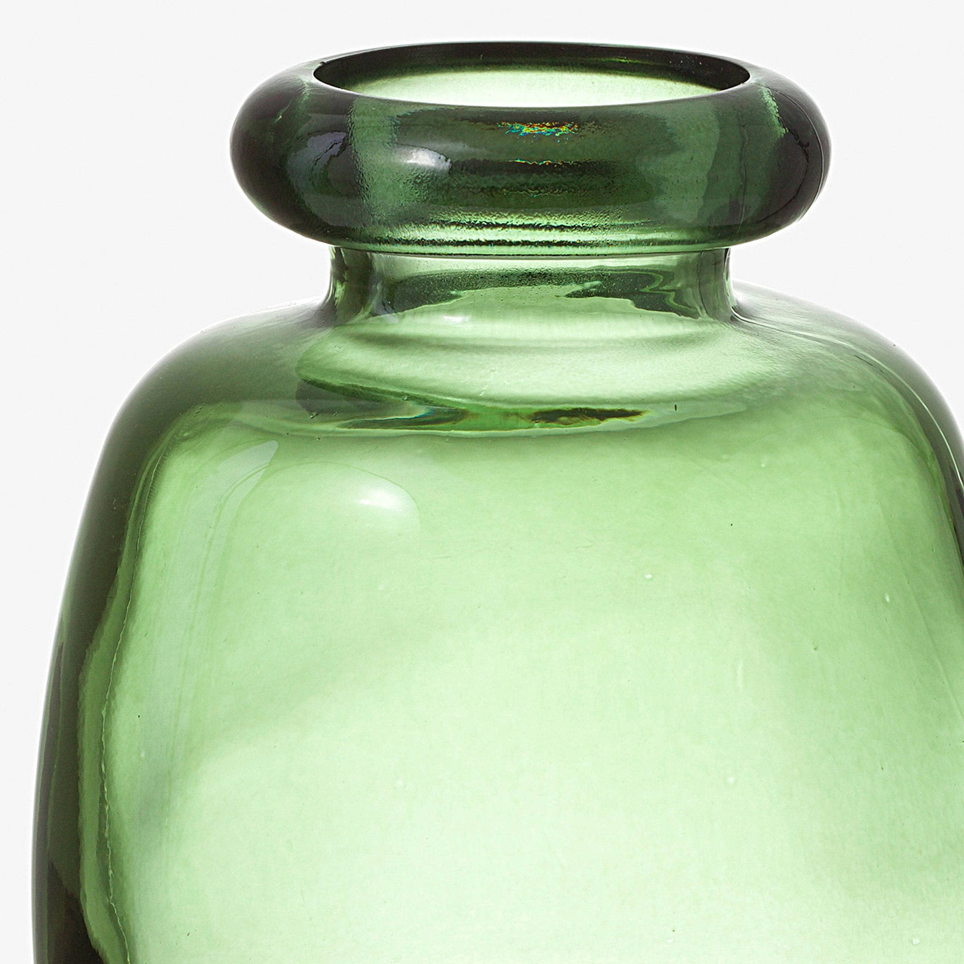 Bella Glass Vase, Green, 16 cm 2