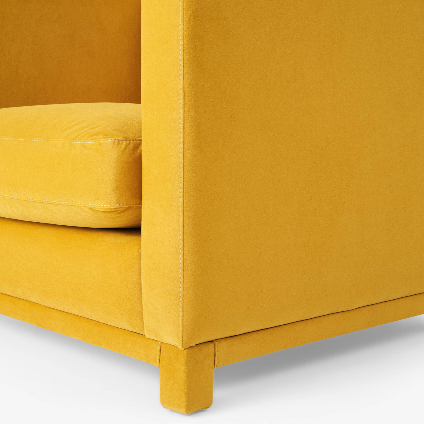 Sandy Velvet Armchair, Yellow 3
